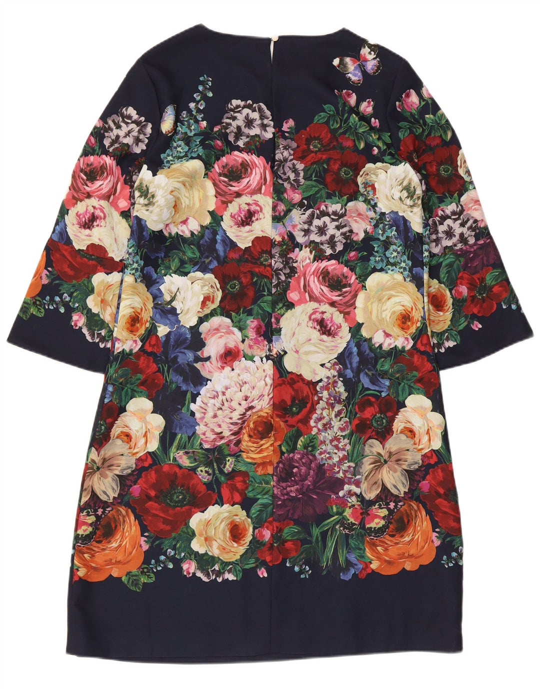 Hobbs Damen-Etuikleid mit 3/4-Ärmeln, Größe M, mehrfarbig, Blumenmuster