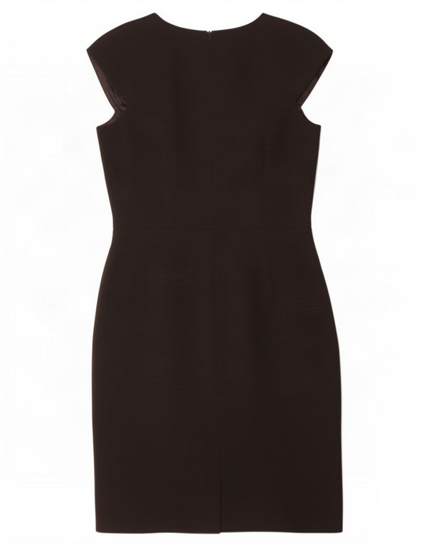 Calvin Klein Damen Etuikleid UK 12 Medium Schwarz Polyester