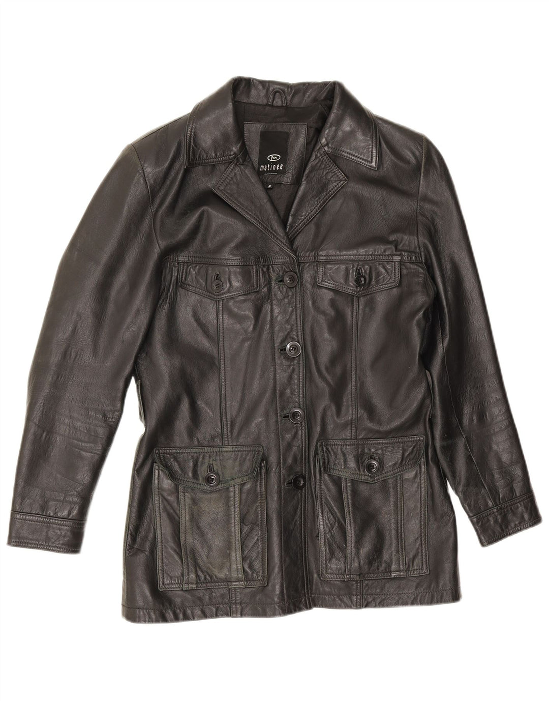 Matinee Damen Lederjacke UK 14 Medium Schwarz