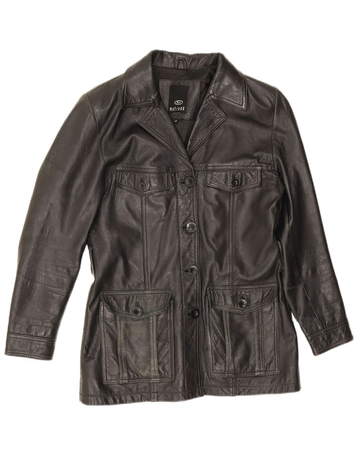 Matinee Damen Lederjacke UK 14 Medium Schwarz