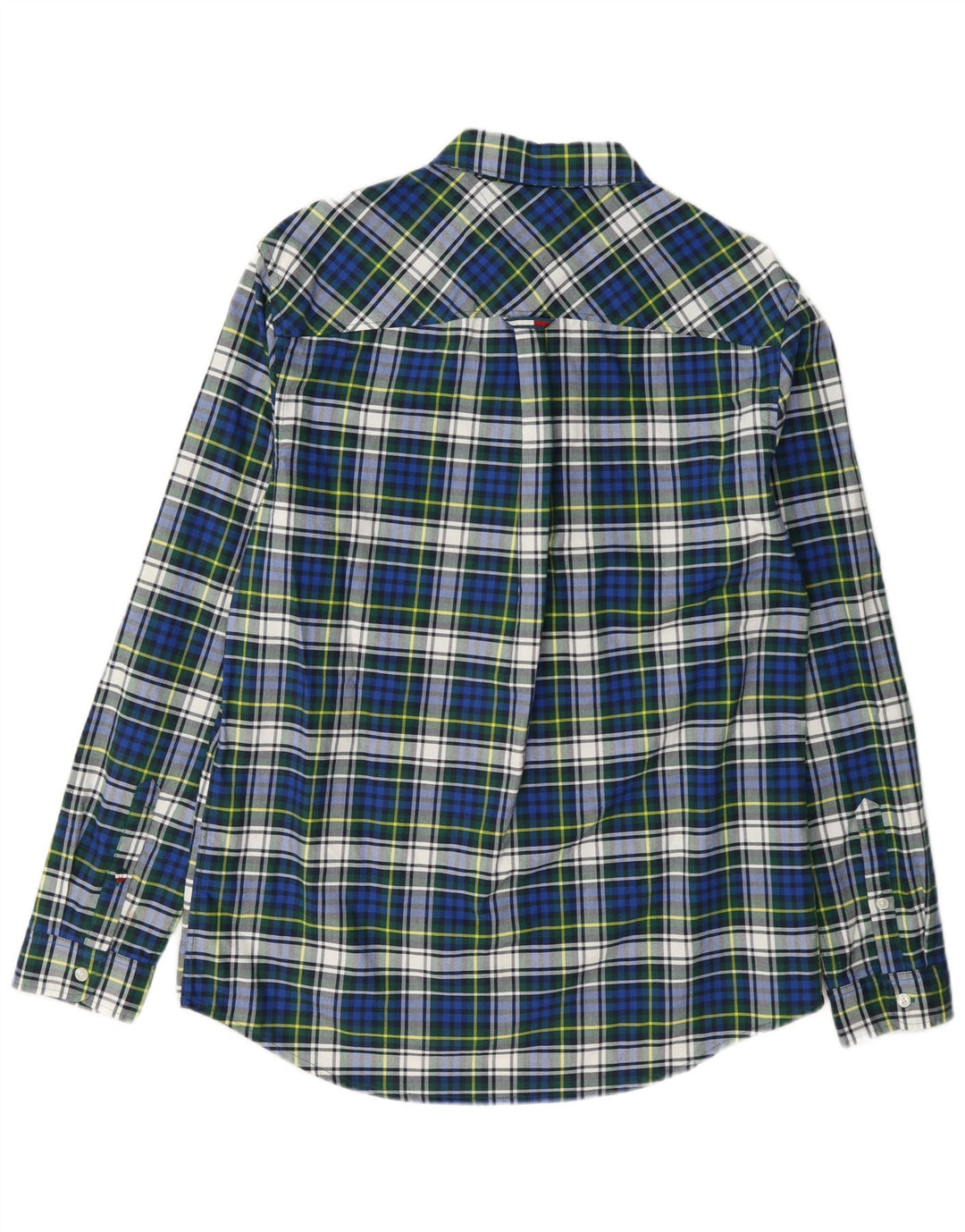 Tommy Hilfiger Herren-Flanellhemd, groß, blau kariert, Baumwolle