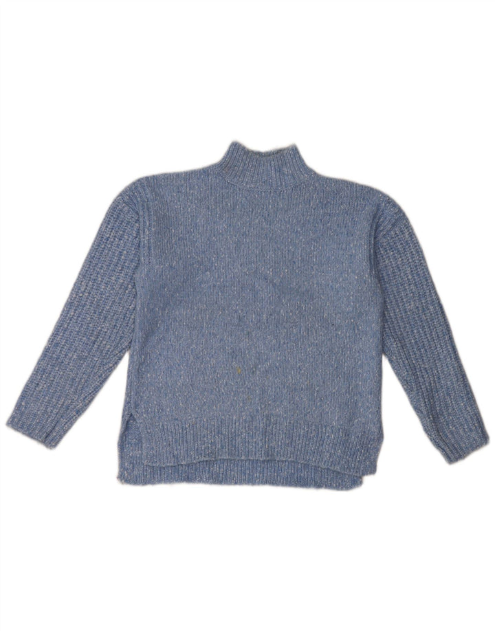 Marks & Spencer Rollkragenpullover für Damen, Gr. 14, mittelblau meliert