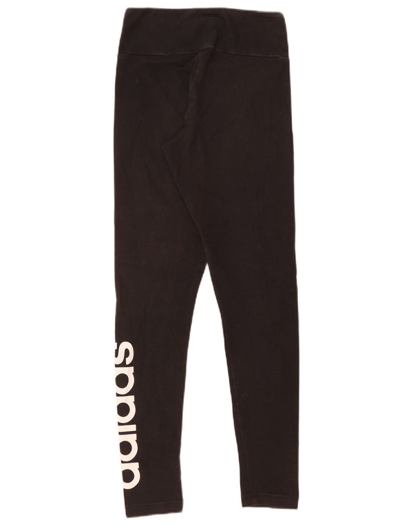 Adidas Damen Graphic Leggings UK 8/10 Small Schwarz