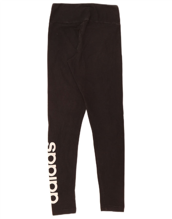 Adidas Damen Graphic Leggings UK 8/10 Small Schwarz