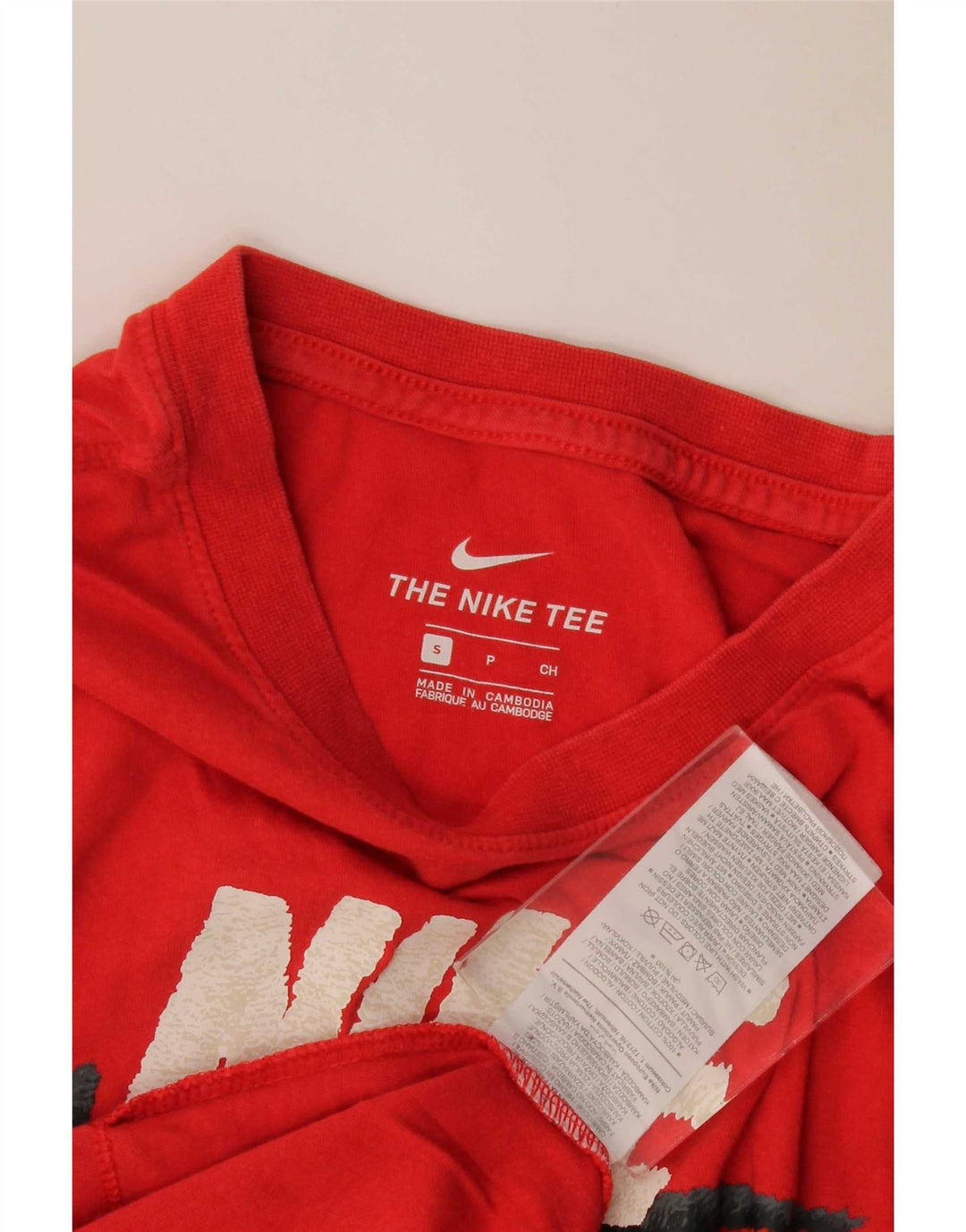 Nike Herren-T-Shirt mit Grafik, Größe S, rote Baumwolle