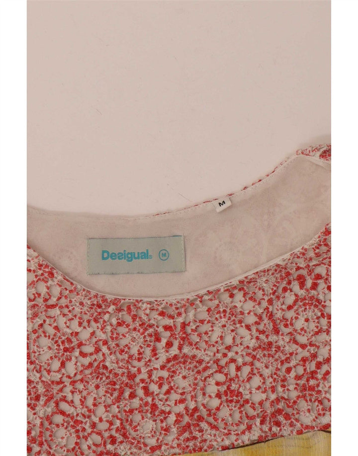 Desigual Womens Graphic Bluse Top UK 12 Medium Mehrfarbig Blumen