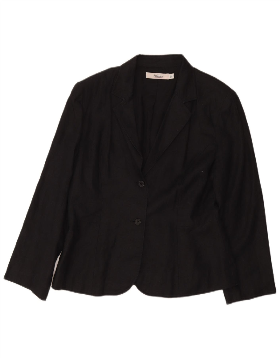 Inwear Damen-Blazerjacke mit 2 Knöpfen, Gr. 14, Größe L, Schwarz, Acetat