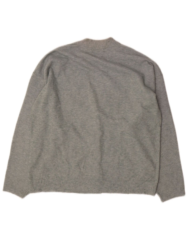 Massimo Dutti Damen-Strickjacke in Übergröße, Gr. 6, XS, Grau