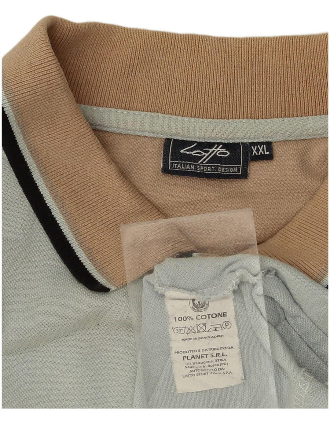 LOTTO Mens Polo Shirt 2XL Blue Cotton