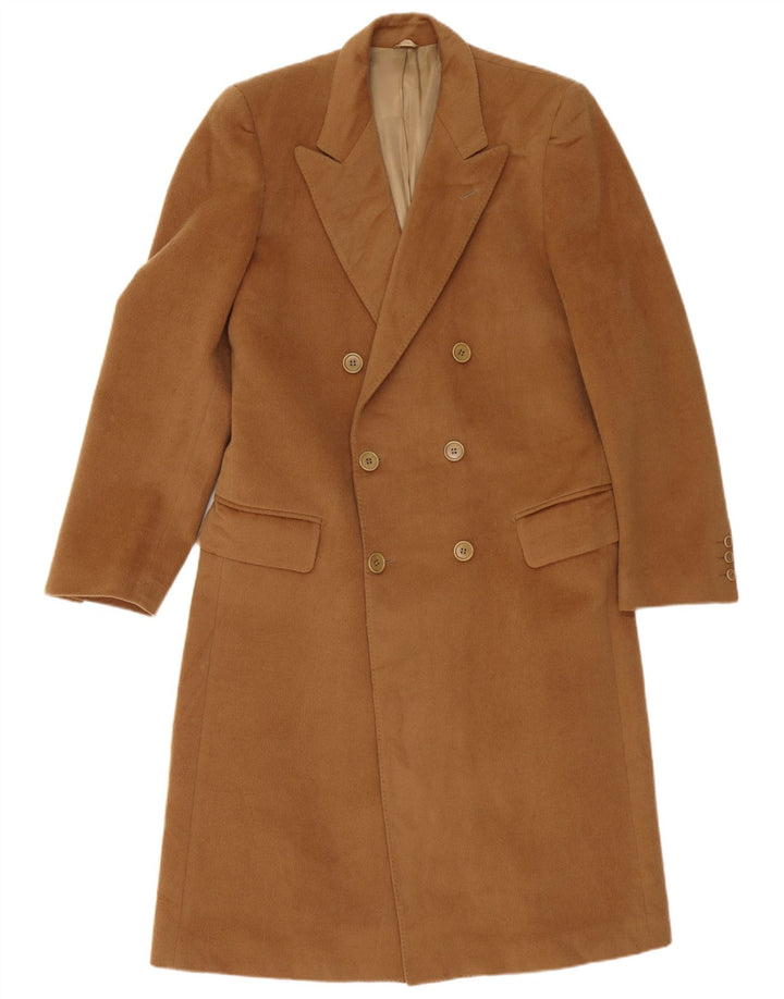 Elle Damen Zweireihiger Mantel 2XL Braune Wolle