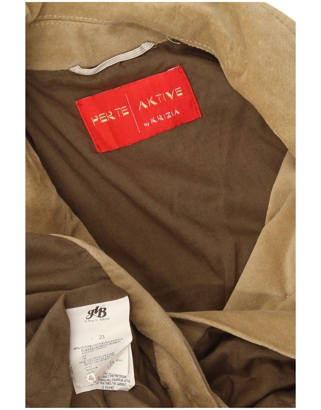 Krizia Damen Utility-Jacke UK 16 Large Beige Baumwolle