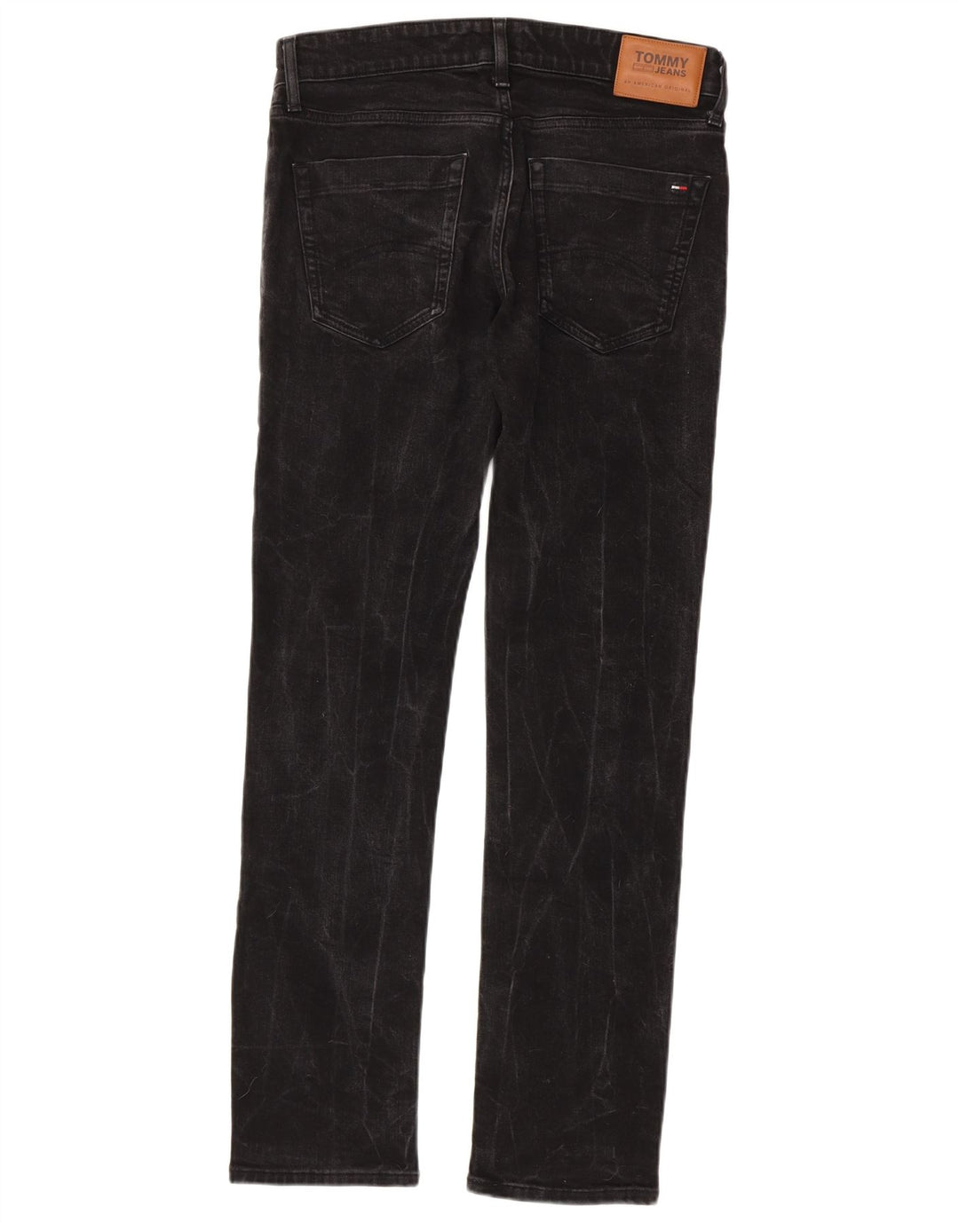 Tommy Hilfiger Herren Slim Jeans W32 L32 Schwarz Baumwolle
