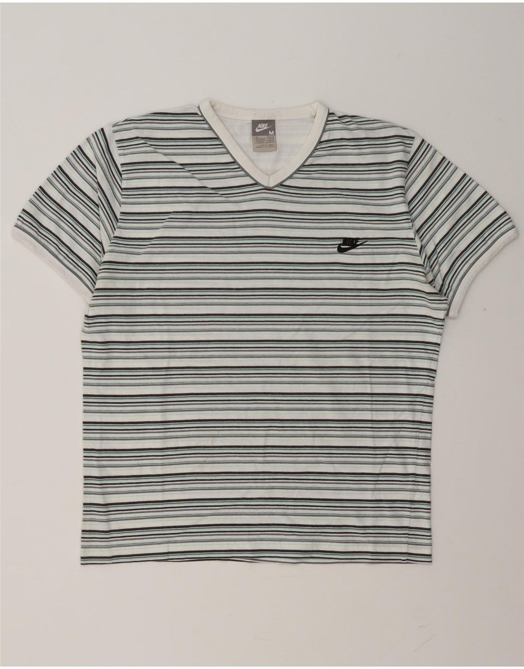 Nike Herren T-Shirt Top Medium Mehrfarbig gestreift