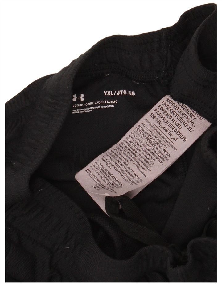 UNDER ARMOUR Jungen-Trainingshose, 13–14 Jahre, XL, schwarzes Polyester