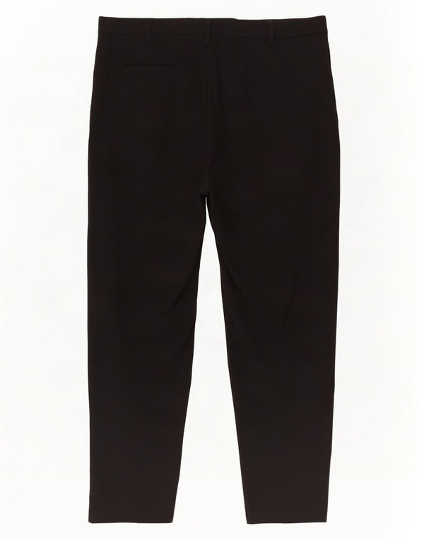 Marks & Spencer Damen Anzughose mit hoher Taille, UK 16, Größe L, W34, L27, Schwarz