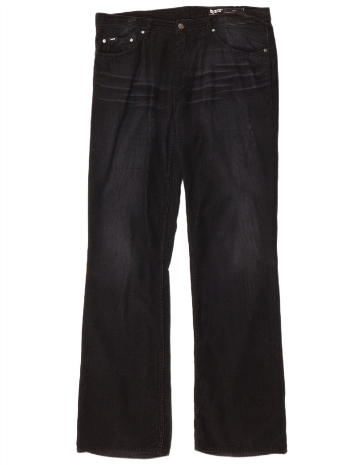 Gas Herren Bootcut Cordhose W36 L34 Schwarz