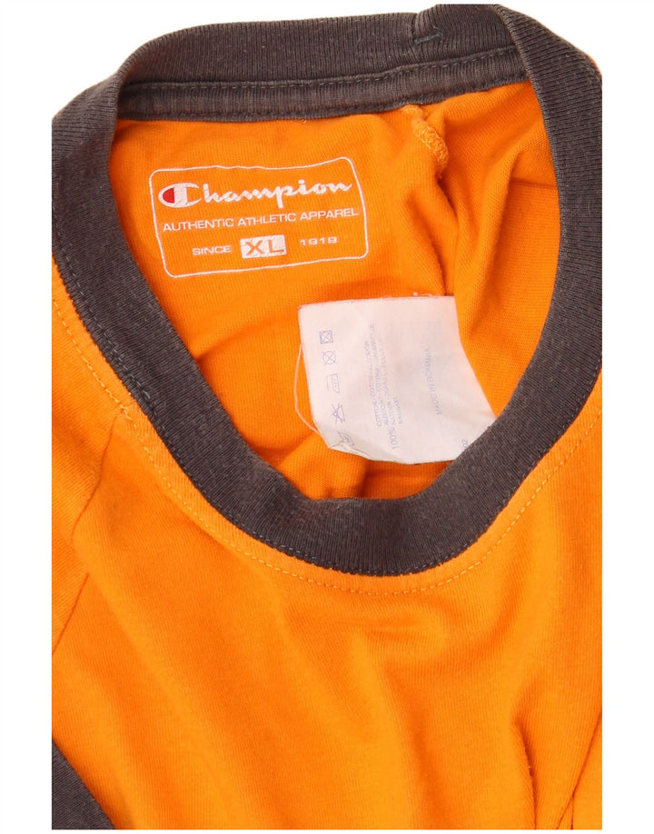 CHAMPION Herren Heritage Classics T-Shirt Top XL Orange Baumwolle