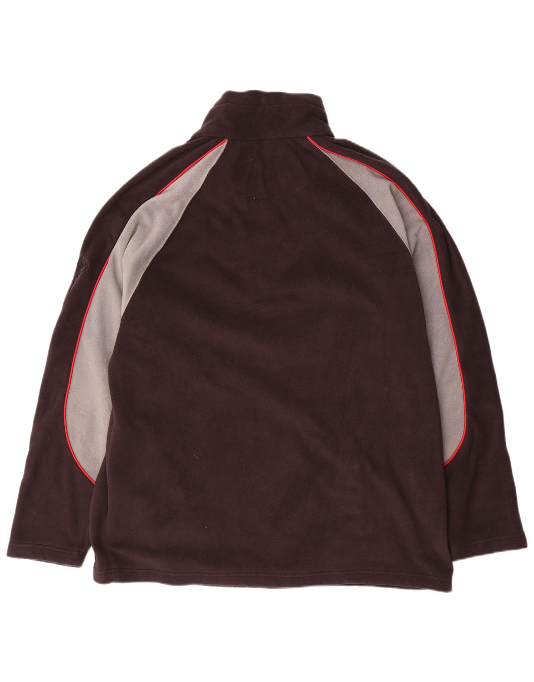 IGUANA Herren-Fleecepullover mit Reißverschluss am Hals, XL, schwarzes Farbblock-Polyester