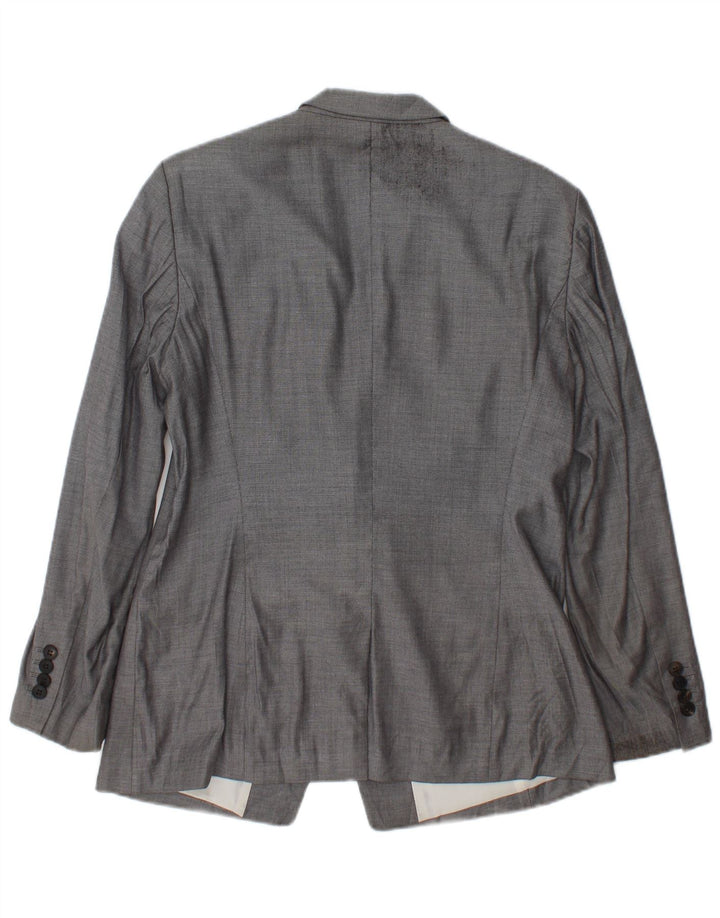 Hugo Boss Damen-Blazer mit 2 Knöpfen, UK 12, mittelgraue Wolle
