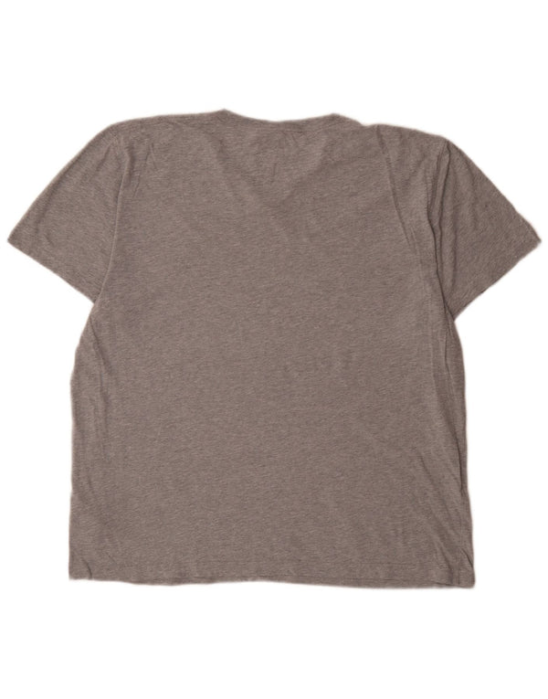 Abercrombie & Fitch Herren T-Shirt Top XL Grau gefleckte Baumwolle