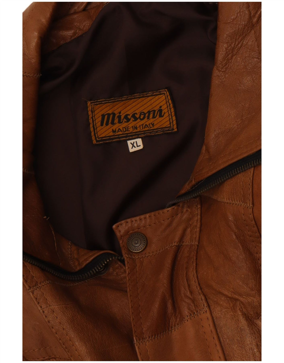 Missoni Herren Lederjacke UK 42 XL Braun
