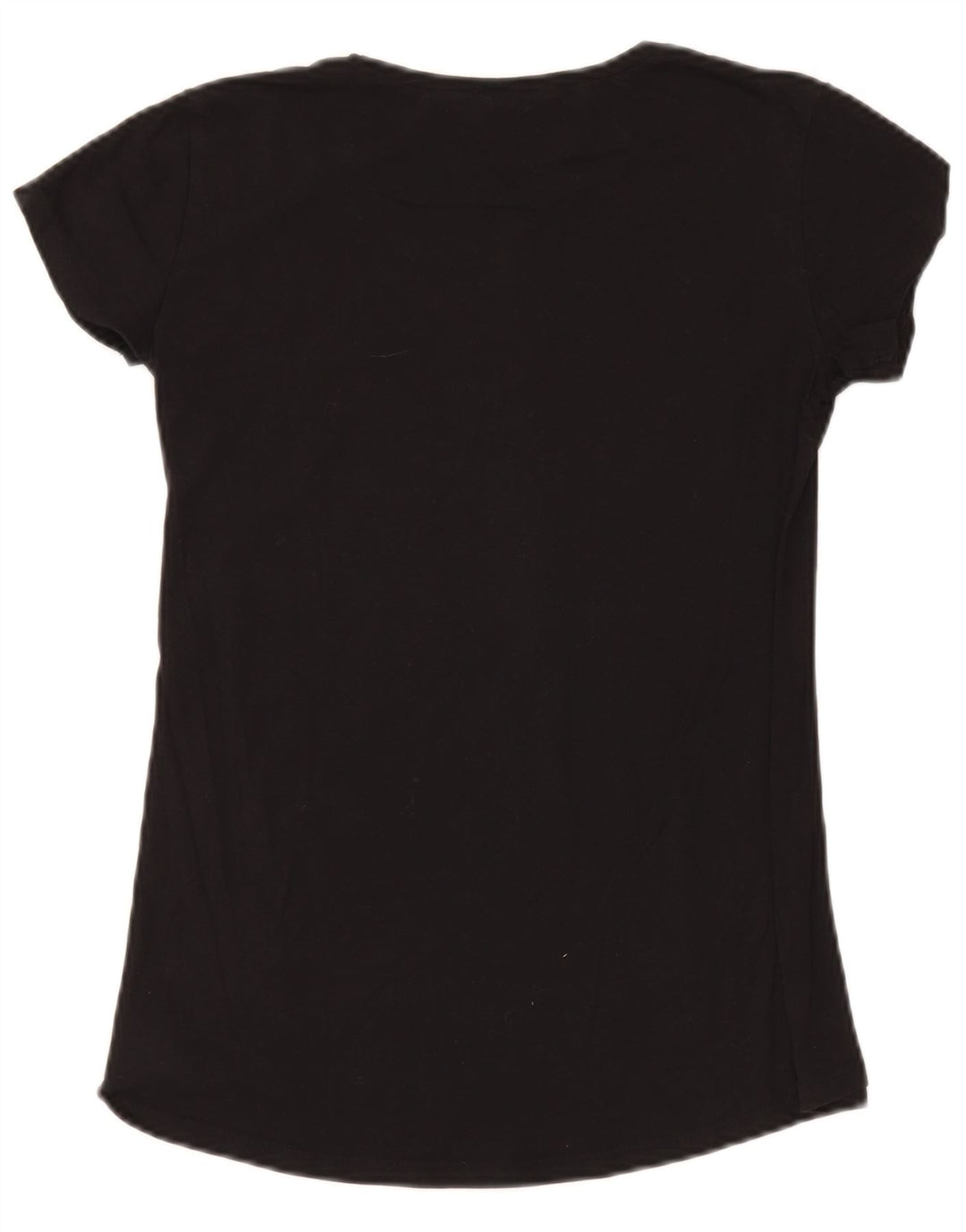 Benetton Womens Graphic T-Shirt Top UK 10 Small Schwarz