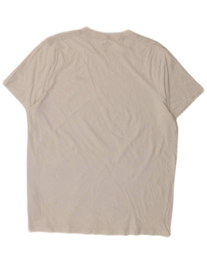 Hollister Herren T-Shirt Top XL aus weißer Baumwolle
