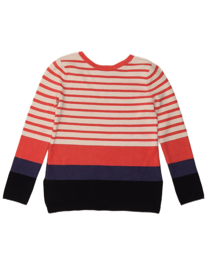 LAURA ASHLEY Womens Boat Neck Jumper Sweater UK 8 Small Multicoloured