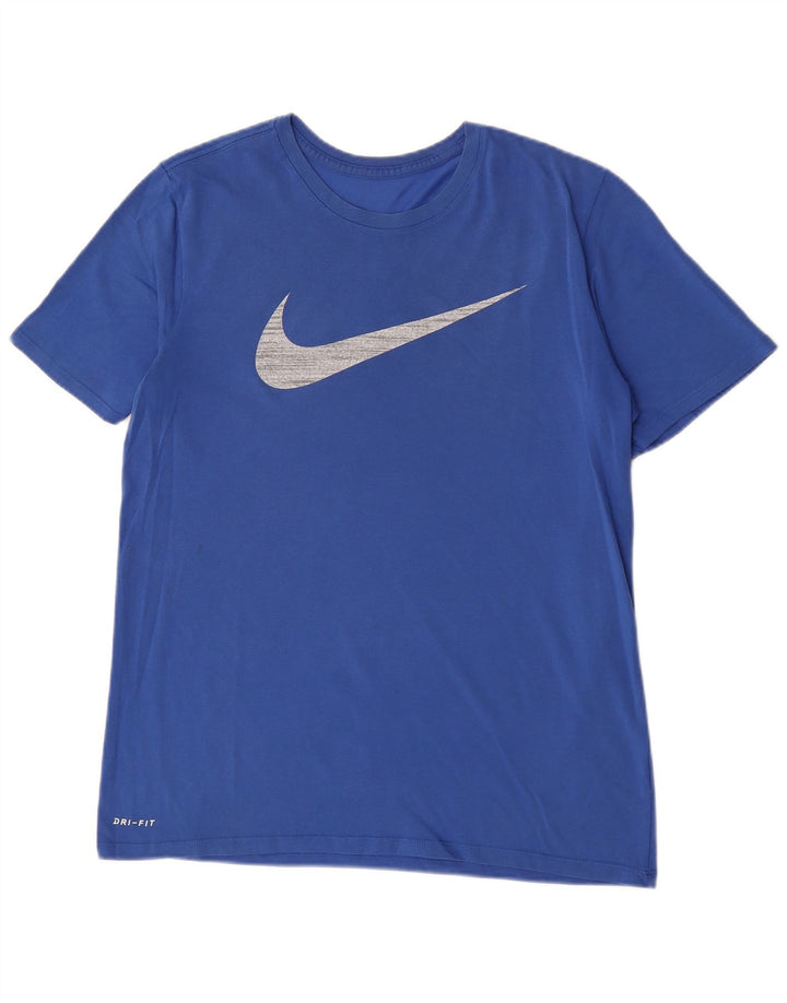 Nike Herren-T-Shirt mit sportlichem Schnitt und Grafik, Größe L, Blau