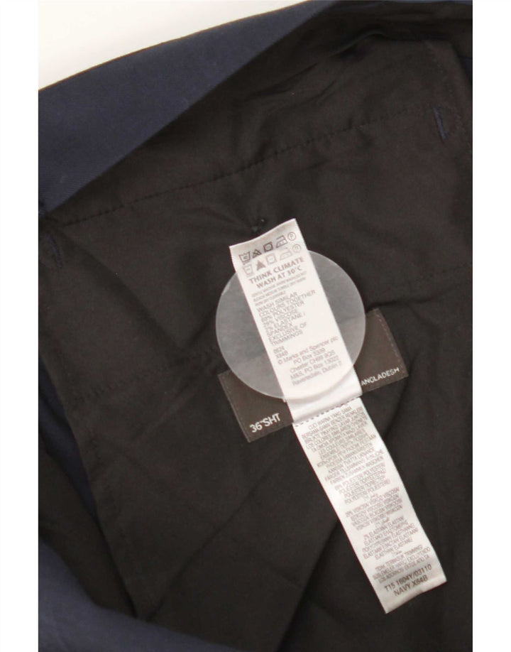 Marks & Spencer Damen-Anzughose in normaler Passform, W36 L29, Marineblau