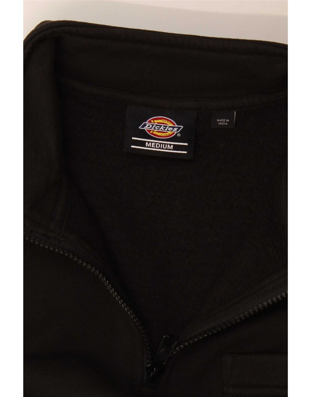 Dickies Damen-Sweatshirt mit Reißverschluss am Hals, Gr. 14, mittelschwarz
