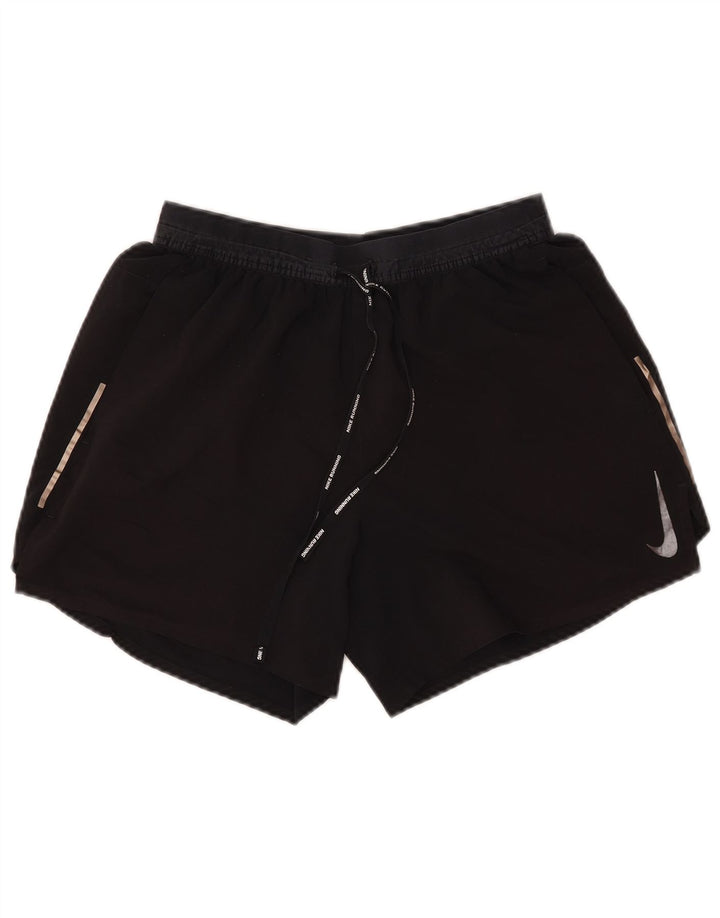 NIKE Damen Dri Fit Sport Shorts UK 12 Medium Schwarz Polyester