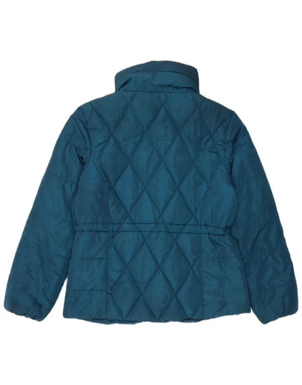 Marks & Spencer Damen Steppjacke, wattiert, UK 12, Mittelblau, Polyester