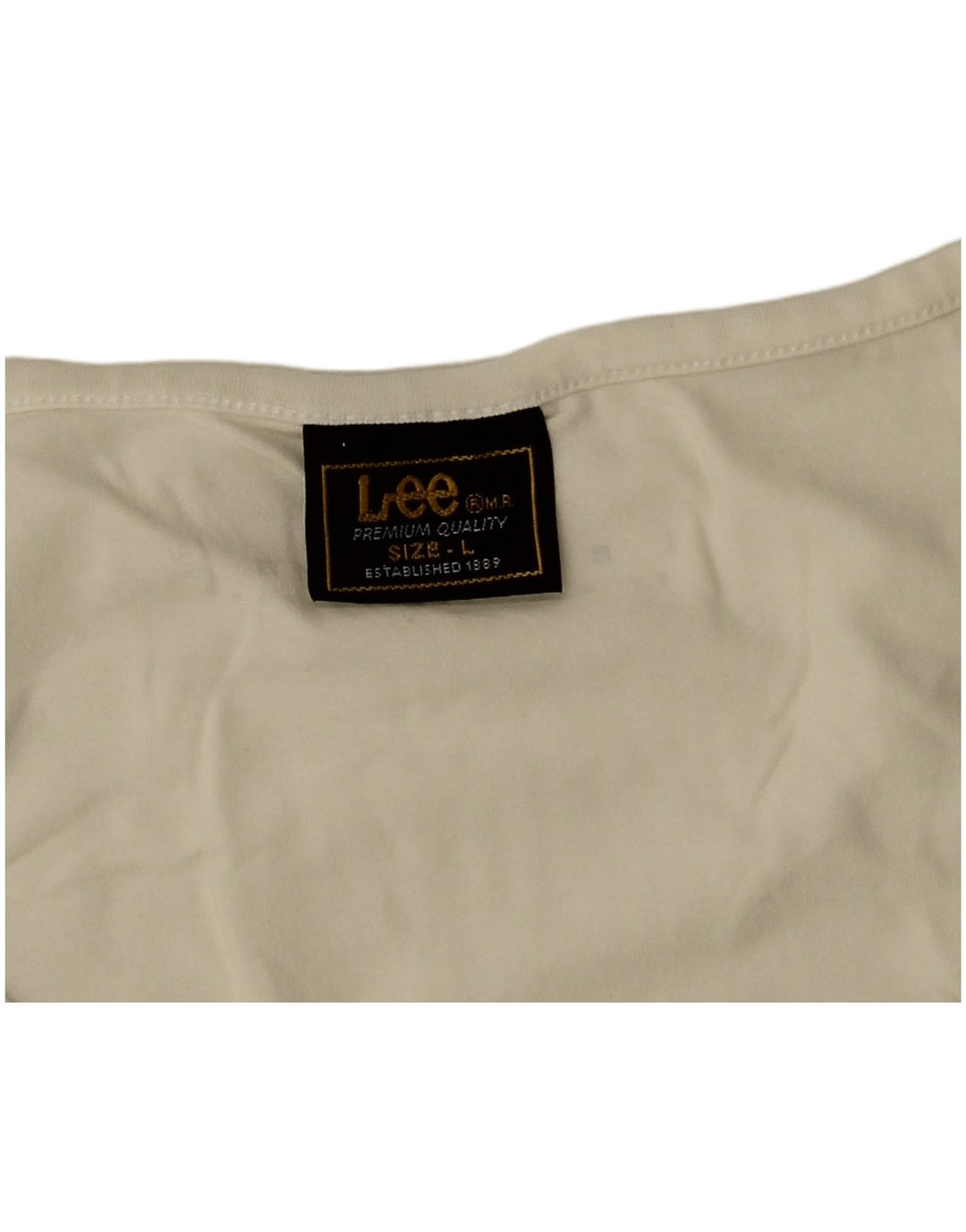 Lee Damen Crop Vest Top UK 14 Large Off White Baumwolle
