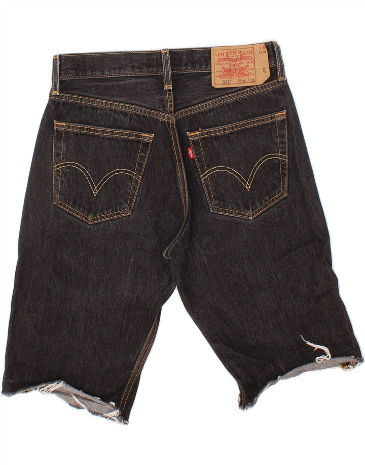 LEVI'S Herren 501 Denim Shorts W32 Mittelschwarze Baumwolle