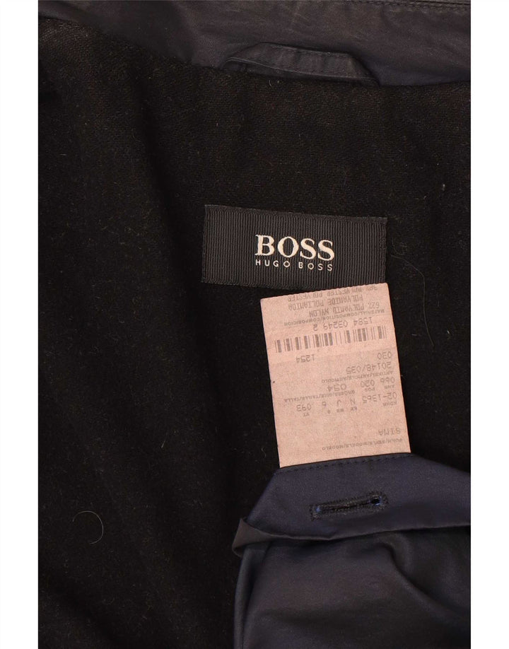 Hugo Boss Herren Windjacke IT 54 2XL Marineblaues Nylon
