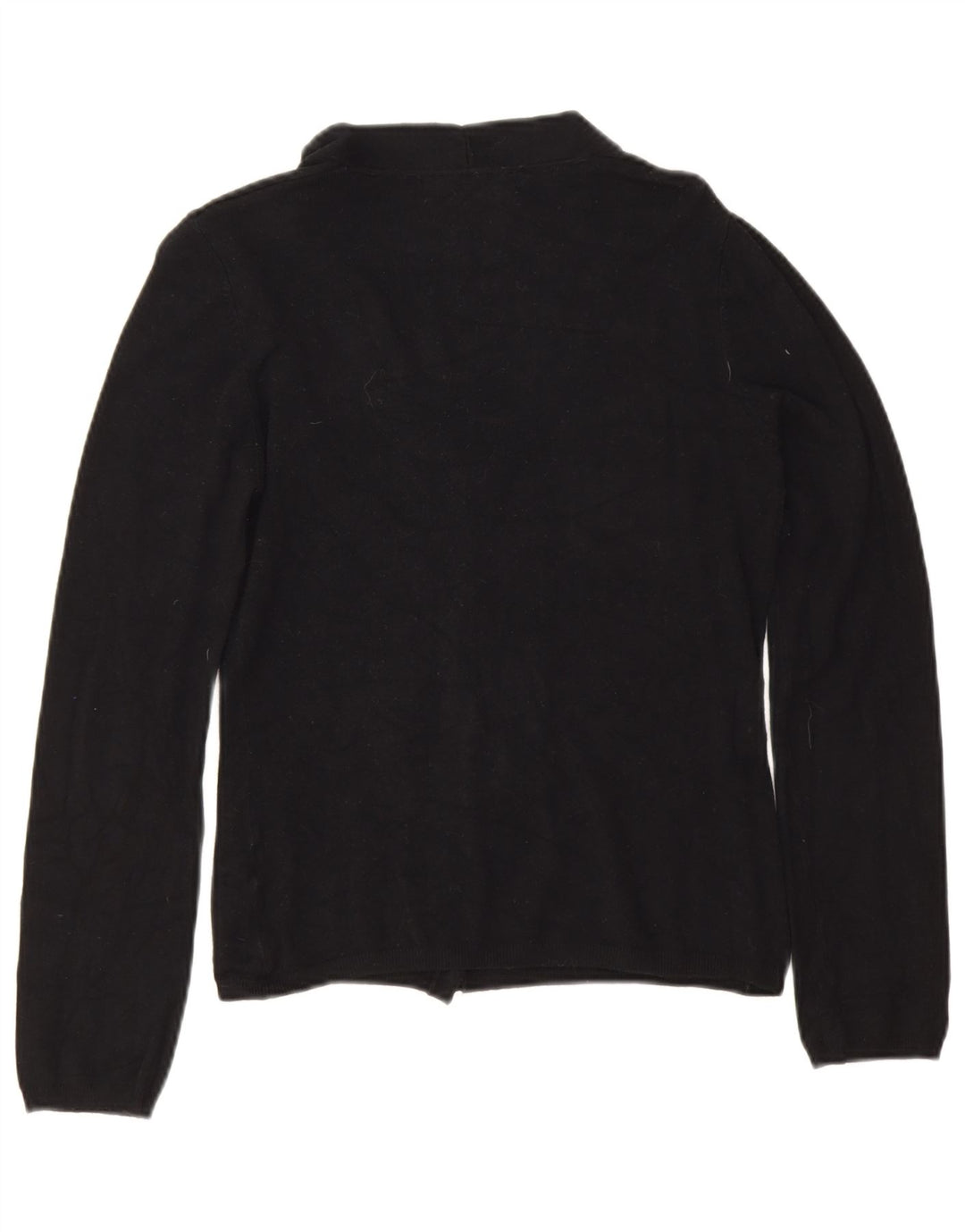 Zara Damen Crop Cardigan Pullover UK 12 Medium Schwarz