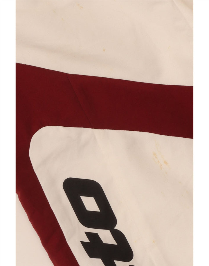 Lotto Herren-Sportshorts mit Grafik, Größe M, W32, L20, weißes Colourblock-Polyester