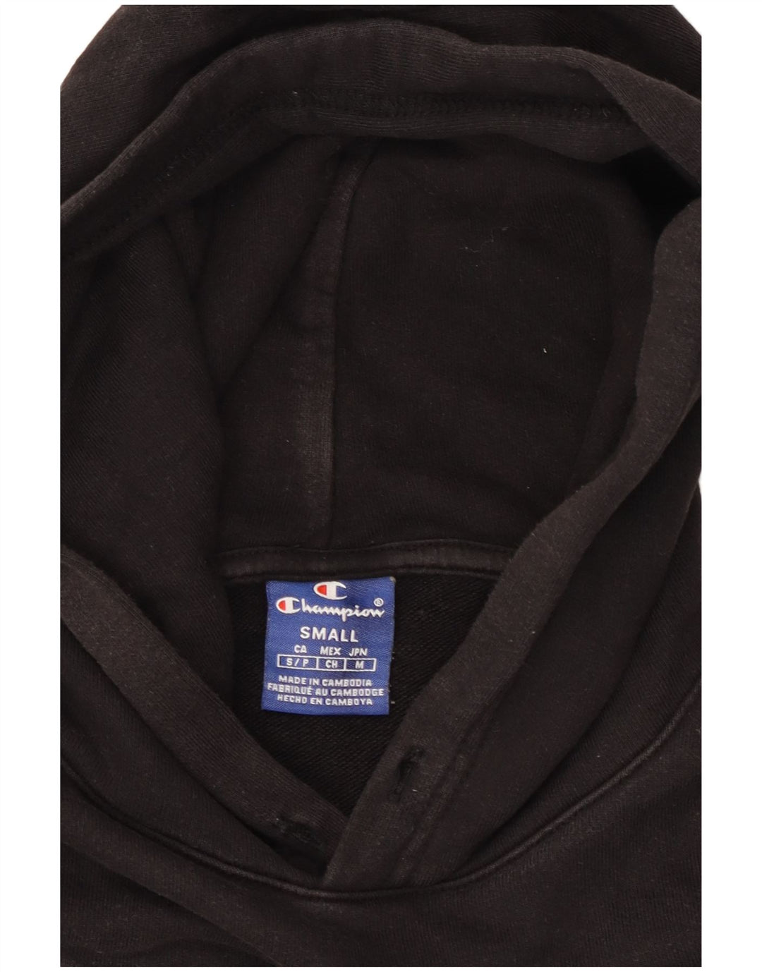 CHAMPION Herren-Kapuzenpullover mit Grafik, Größe S, Schwarz