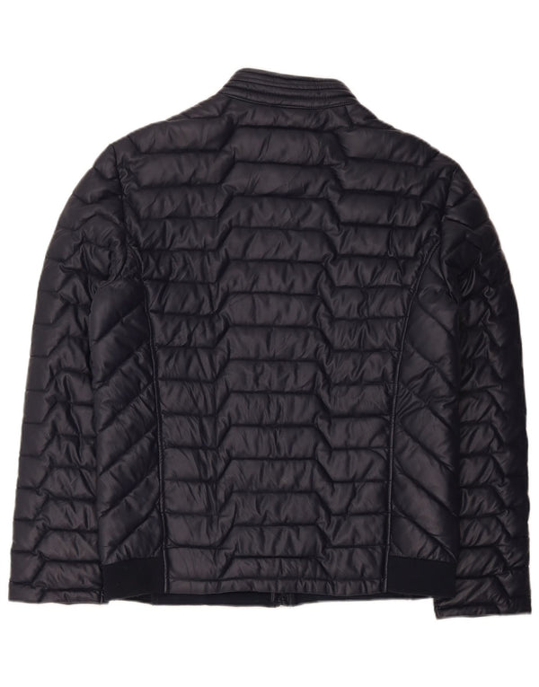 Guess Herren Wattierte Jacke UK 42 XL Marineblau Polyester