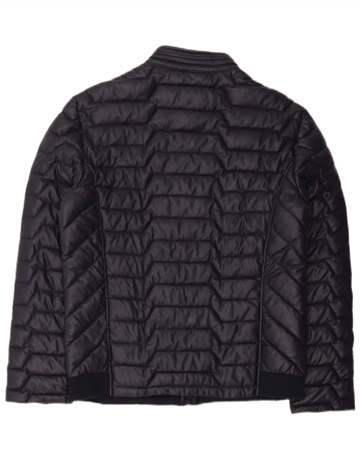 Guess Herren Wattierte Jacke UK 42 XL Marineblau Polyester