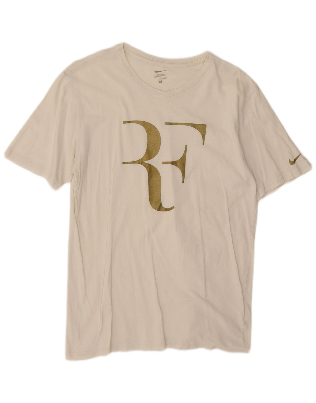 Nike Herren Roger Federer Grafik-T-Shirt aus mittelweißer Baumwolle