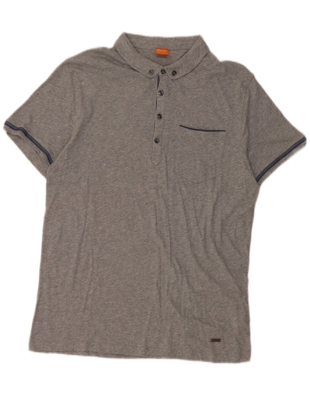 Hugo Boss Herren-Poloshirt, große graue Baumwolle