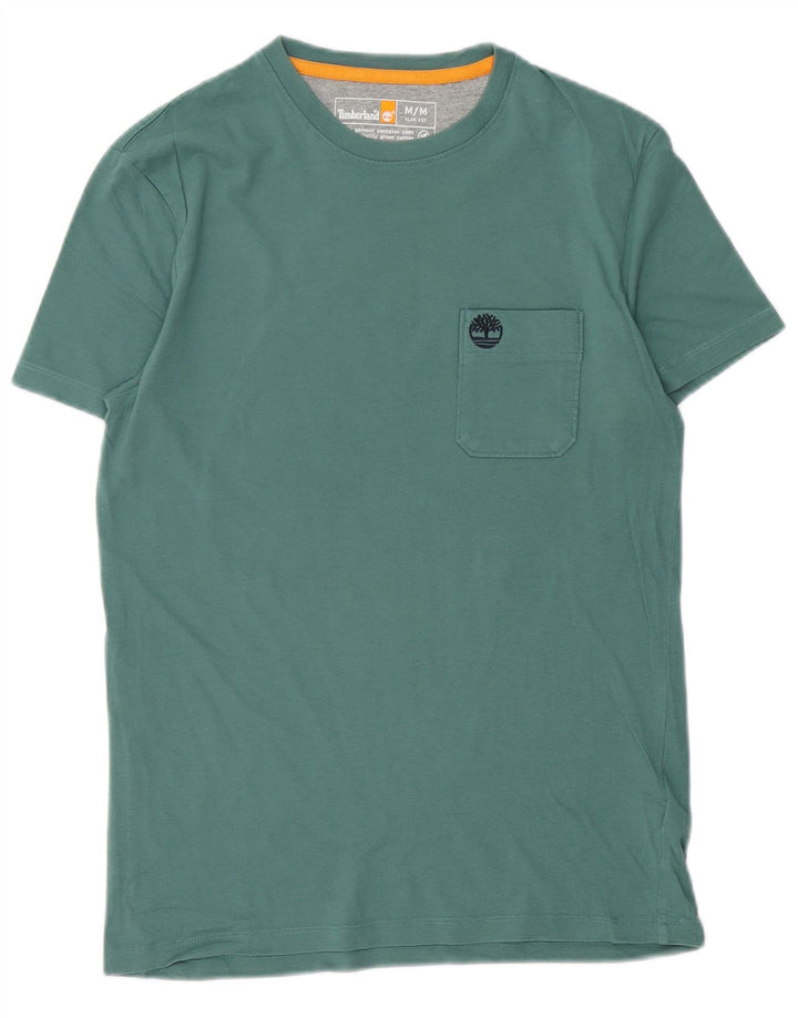 Timberland Slim Fit T-Shirt-Oberteil für Herren aus mittelgrüner Baumwolle