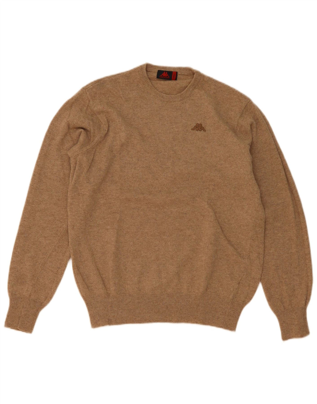 Kappa Herren-Pullover mit Rundhalsausschnitt, kleine braune Lammwolle