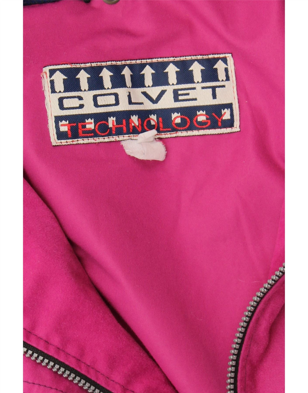 VINTAGE Mens Zip Neck Pullover Tracksuit Top XL Pink Colourblock Vintage Vintage and Second-Hand Vintage from Messina Hembry 