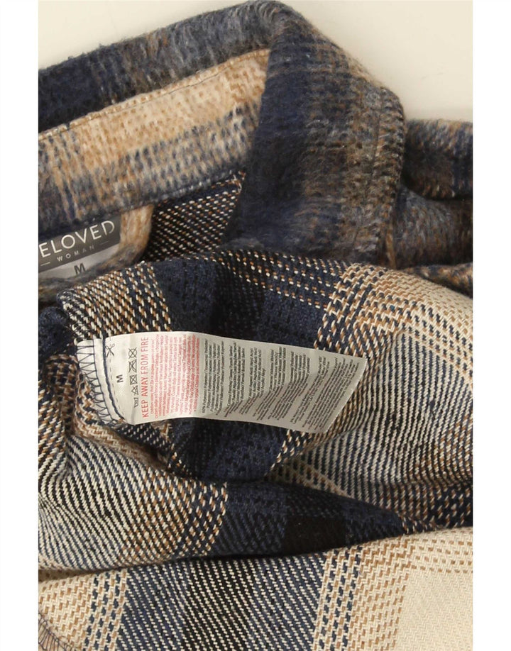 Vintage Damen Übergroßes Flanellhemd UK 14 Medium Mehrfarbig kariert