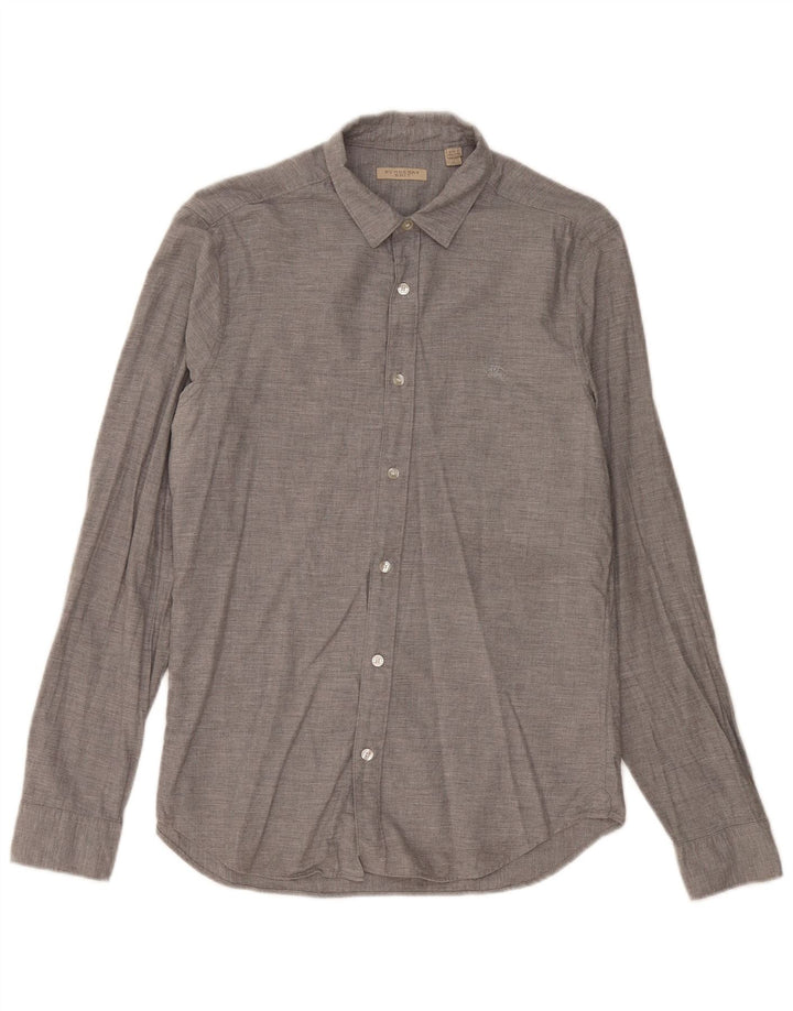 BURBERRY Herren BRIT Hemd mittelgraue Baumwolle