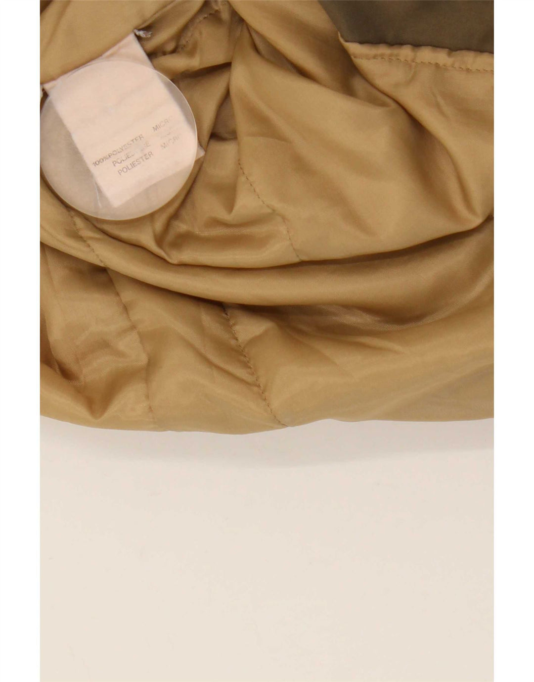Vintage Damen Kapuzenmantel UK 14 Large Khaki Polyester