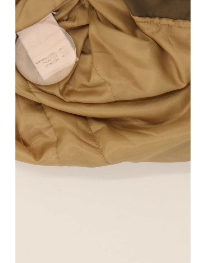 Vintage Damen Kapuzenmantel UK 14 Large Khaki Polyester